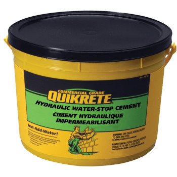 Quikrete 112612 Hydraulic Waterstop Cement, Gray/Gray Brown, Granular, 4.5 kg Pail