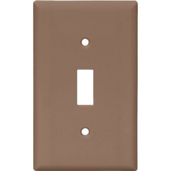 Eaton Wiring Devices 5134B-BOX Wallplate, 4-1/2 in L, 2-3/4 in W, 1 -Gang, Nylon, Brown, High-Gloss