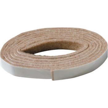 Shepherd Hardware Felt ClothGard Series 9818 Protective Pad Roll, Felt Cloth, Beige, 58 in L, 1/2 in W, Rectangular