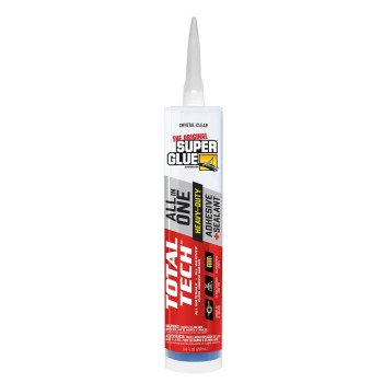 The Original Super Glue 11711002 Construction Adhesive, Clear, 9.8 oz, Cartridge