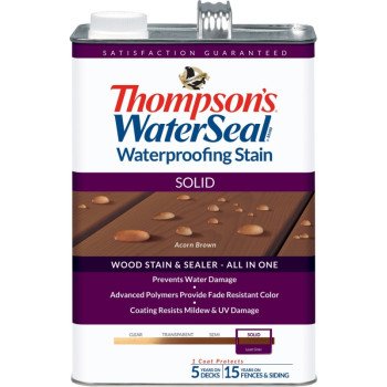 Thompson's WaterSeal TH.093301-16 Wood Sealer, Solid, Liquid, Chestnut Brown, 1 gal