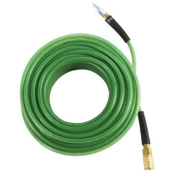 Metabo HPT 115156M Air Hose with Industrial Fittings, 1/4 in OD, 100 ft L, Crimped x Compression, 300 psi Pressure