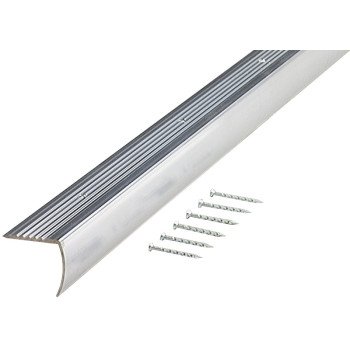 M-D 66266 Stair Edging, 75 in L, 1.28 in W, Aluminum