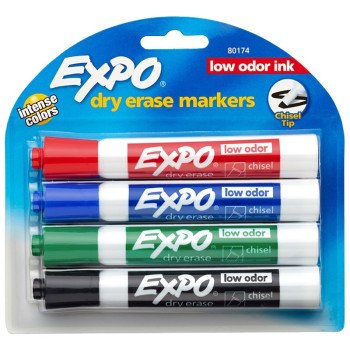 Expo 80174 Dry Erase Marker, Chisel Lead/Tip, Assorted Lead/Tip