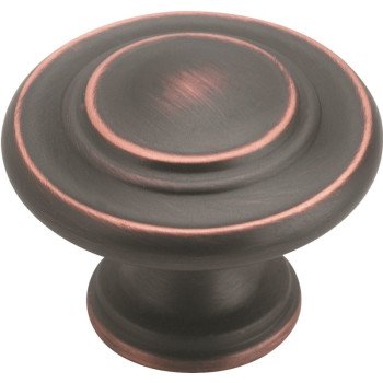 Amerock BP1586ORB Cabinet Knob, 1 in Projection, Zinc, Oil-Rubbed Bronze