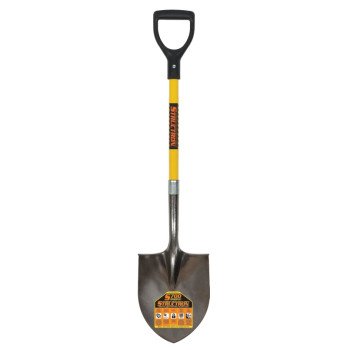 Seymour 49731 Shovel, 9 in W Blade, 14 ga, Spring Steel Blade, Fiberglass Handle, D-Shaped Handle, 29 in L Handle