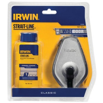 Irwin 1932880 Chalk Reel, 4 oz Chalk Capacity, 100 ft L Line, 3.5:1 Gear Ratio