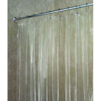 iDESIGN 14551 Shower Curtain/Liner, 72 in L, 72 in W, EVA/Vinyl, Clear