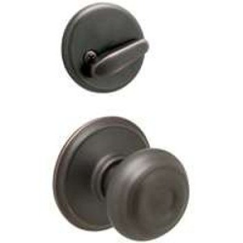 Schlage F Series F59VGEO716 Handleset Interior Trim, 1 Grade, Mechanical Lock, Metal, Aged Bronze, Knob Handle