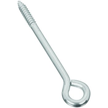 National Hardware N220-699 Lag Screw Eye, 1.62 in L Thread, 6 in OAL, 175 lb Working Load, Steel, Zinc