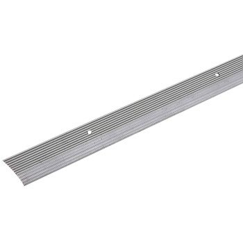 M-D 78212 Carpet Trim, 36 in L, 2 in W, Fluted Surface, Aluminum, Silver