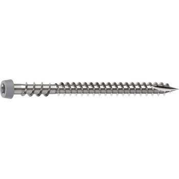 Camo 0367158ES Deck Screw, #10 Thread, 2-1/2 in L, Reverse Upper Thread, Trim Head, Star Drive, Sharp, Type-17 Point