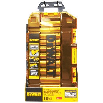 DEWALT DWMT73814 Socket Set, Chrome Vanadium Steel, Chrome