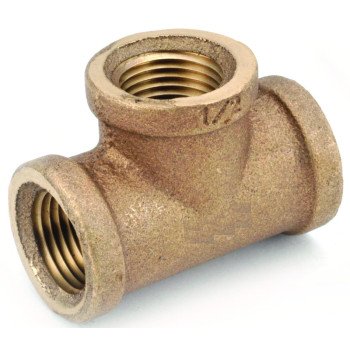 Anderson Metals 738101-02 Pipe Tee, 1/8 in, FIPT, Brass, 200 psi Pressure