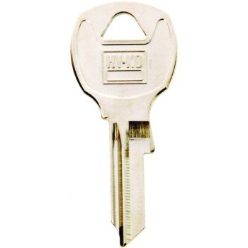 Hy-Ko 11010NA14 Key Blank, Brass, Nickel, For: National Cabinet, House Locks and Padlocks