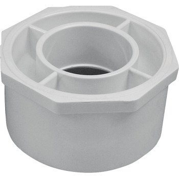 IPEX 035677 Reducer Bushing, 4 x 2 in, Spigot x Socket, PVC, White, SCH 40 Schedule, 220, 280 psi Pressure