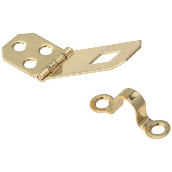 National Hardware V1826 Series N211-896 Hasp, 2-3/4 in L, 3/4 in W, Solid Brass, Solid Brass