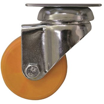 Shepherd Hardware 6273 Swivel Caster, 2 in Dia Wheel, Polyurethane Wheel, Yellow, 88 lb