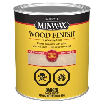 Minwax Wood Finish CM7005244 Stain, Simply White, Liquid, 1 qt