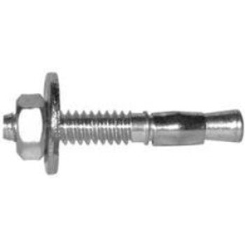 Reliable WAZ12334J Wedge Anchor, 1/2 in Dia, 3-3/4 in L, 857 kg Ceiling, 692 kg Wall, Steel, Zinc