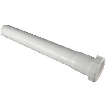 Plumb Pak PP205512 Pipe Extension Tube, 1-1/2 in, 12 in L, Slip-Joint, Plastic, White