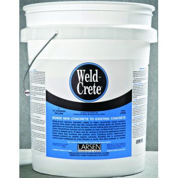 Larsen Weld-Crete WCP05 Bonding Agent, Liquid, Low to Slight Acetic, Blue, 5 gal Pail