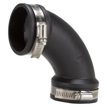 ProSource QL-200 Qwik Pipe Elbow, 2 in, 90 deg Angle, PVC, Black