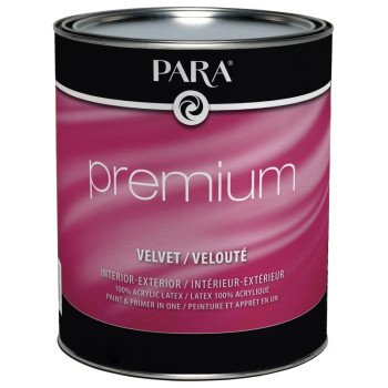 PARA Premium 1804-14 Interior/Exterior Paint, Velvet, Pastel Base, 1 qt