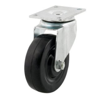 Dh Casters C-LM5P1RS Swivel Caster, 5 in Dia Wheel, 1-1/4 in W Wheel, Rubber Wheel, 300 lb