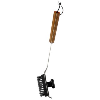 Traeger BAC537 Grill Cleaning Brush, Nylon Bristle, Wood Handle, Dual-Grip Handle