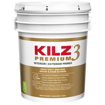 Kilz 13000 Sealer and Primer, White, 5 gal, Pail