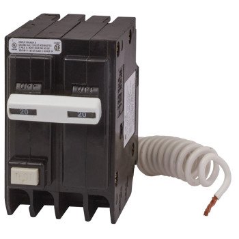 Cutler-Hammer GFTCB220 Circuit Breaker, GFCI, Type GFTCB, 20 A, 2 -Pole, 120/240 V, Plug Mounting