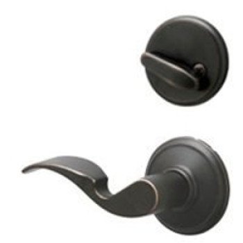 Schlage F59AVA716LH Handleset Interior Trim, 1 Grade, Mechanical Lock, Metal, Aged Bronze, Lever Handle, Residential