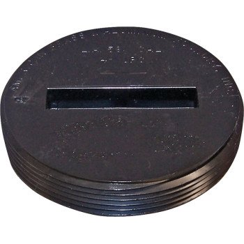 Canplas 103062BC Countersunk Plug, 2 in, MNPT, ABS, Black, SCH 40 Schedule