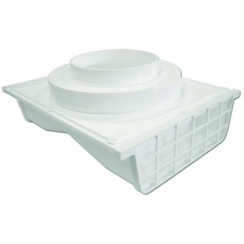 Lambro 164W Under Eave Vent, 8.91 in L, 7.63 in W, Plastic, White