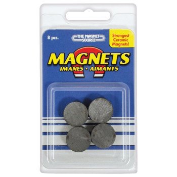 Magnet Source 07003 Magnetic Disc, 3/4 in Dia, Charcoal Gray