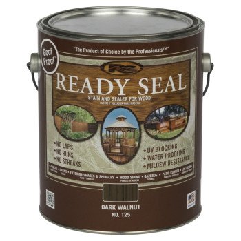 Ready Seal 125 Stain and Sealer, Dark Walnut, 1 gal, Can