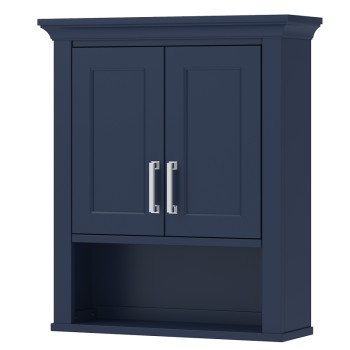 Craft + Main LSBW2428 Bathroom Cabinet, 2-Door, 1-Shelf, Wood, Aegean Blue