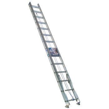 Werner D1328-2 Extension Ladder, 27 ft H Reach, 250 lb, Aluminum