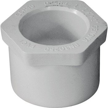 IPEX 435655 Reducing Bushing, 1-1/2 x 1 in, Spigot x Socket, White, SCH 40 Schedule, 150 psi Pressure