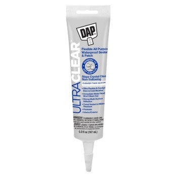 DAP 18387 All-Purpose Sealant, Clear, 7 days Curing, 20 to 120 deg F, 5 fl-oz Tube