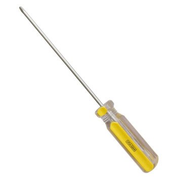 Vulcan SQ04 Screwdriver, S0 Drive, Square Drive, 6-1/2 in OAL, 4 in L Shank, Plastic Handle, Transparent Handle