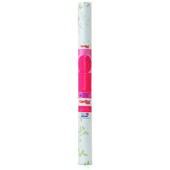 Con-Tact 09F-C9I63-12 Shelf Liner Paper, 9 ft L, 18 in W, Paper, Aspen Aloe