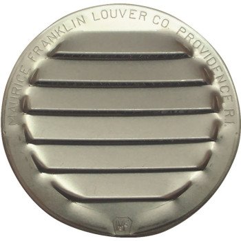 Maurice Franklin RL-100 1 Mini Louver with Insect Screen, 1.219 in W, Round, Aluminum, Mill