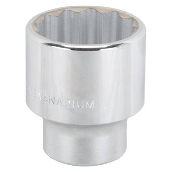 Vulcan MT-SS6052 Drive Socket, 1-5/8 in Socket, 3/4 in Drive, 12-Point, Chrome Vanadium Steel, Chrome