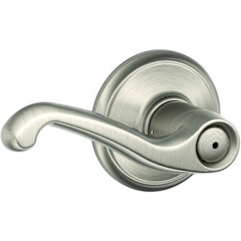 Schlage F Series F40FLA619 Privacy Lever, Mechanical Lock, Satin Nickel, Metal, Residential, 2 Grade