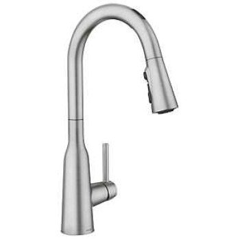 Moen Zyla Series 87272EVSRS Pulldown Kitchen Faucet, 1.5 gpm, 1-Faucet Handle, 3-Faucet Hole, Metal, Stainless Steel