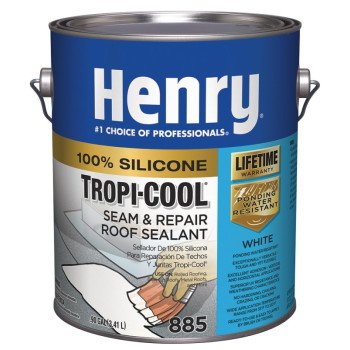 Henry Tropi-Cool 885 Series HE885042 Seam And Repair Roof Sealant, White, Liquid, 1 gal