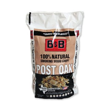 B & B Charcoal 00124 Smoking Chips, Post Oak, Wood, 180 cu-in