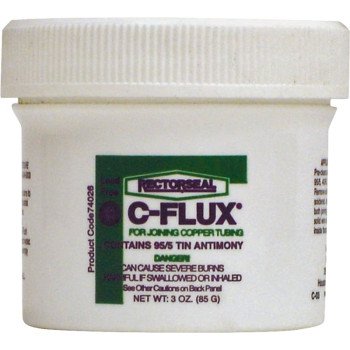 Rectorseal C-Flux Series 74026 Soft Soldering Flux, 3 oz, Carton, Paste, Gray